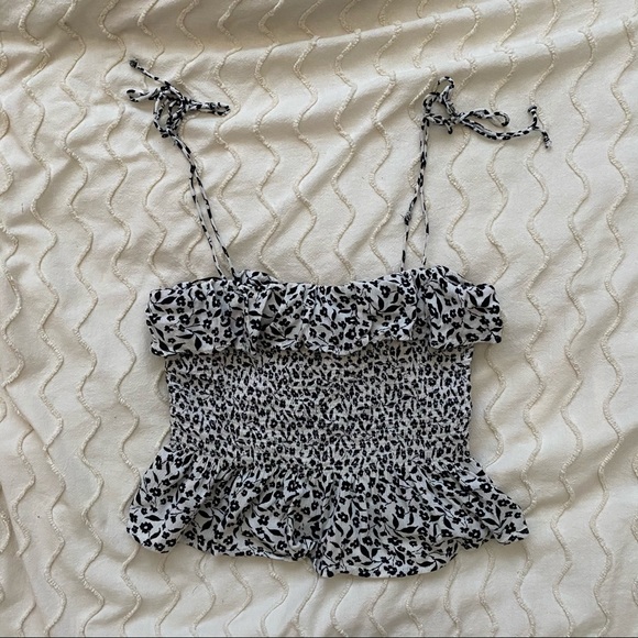 Billabong Tops - 4/$20 - Billabong - Floral Smocked Tie Strap Tank